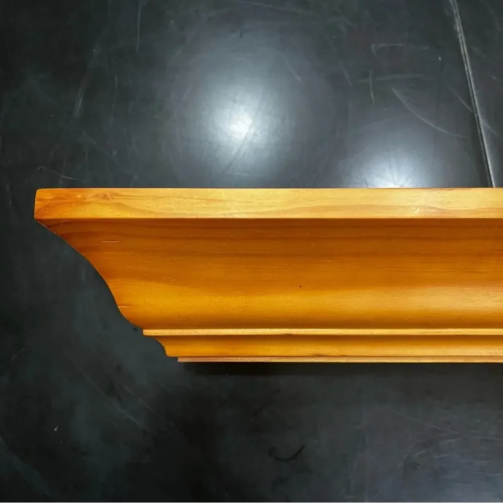 NEW Pottery Barn Crown Molding Hanging Display Wall Ledge Oak 18”